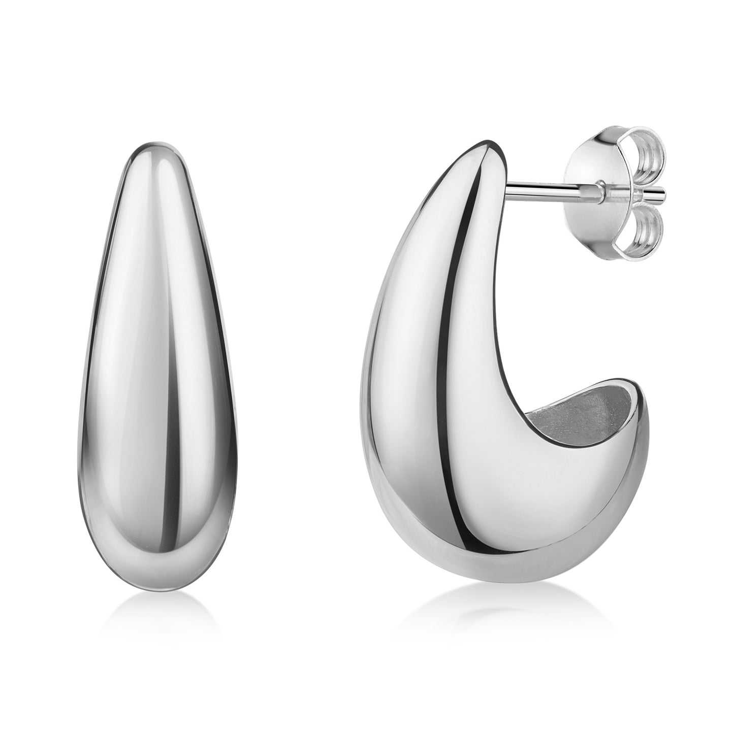 (4324) Druppel oorknoppen Sterling Zilver 925/000