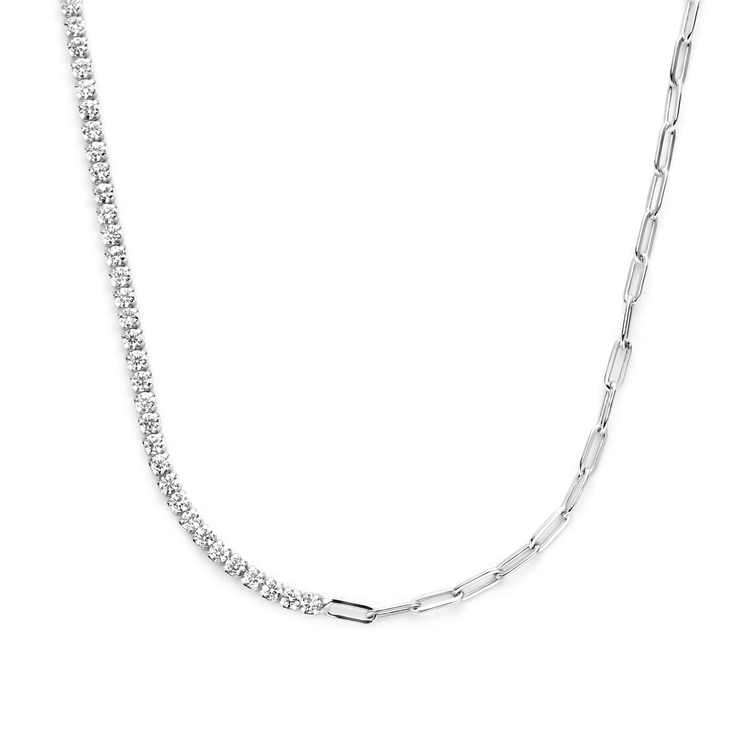 Chaîne de tennis/ancre avec zircone 1,5 mm en argent sterling 925/000