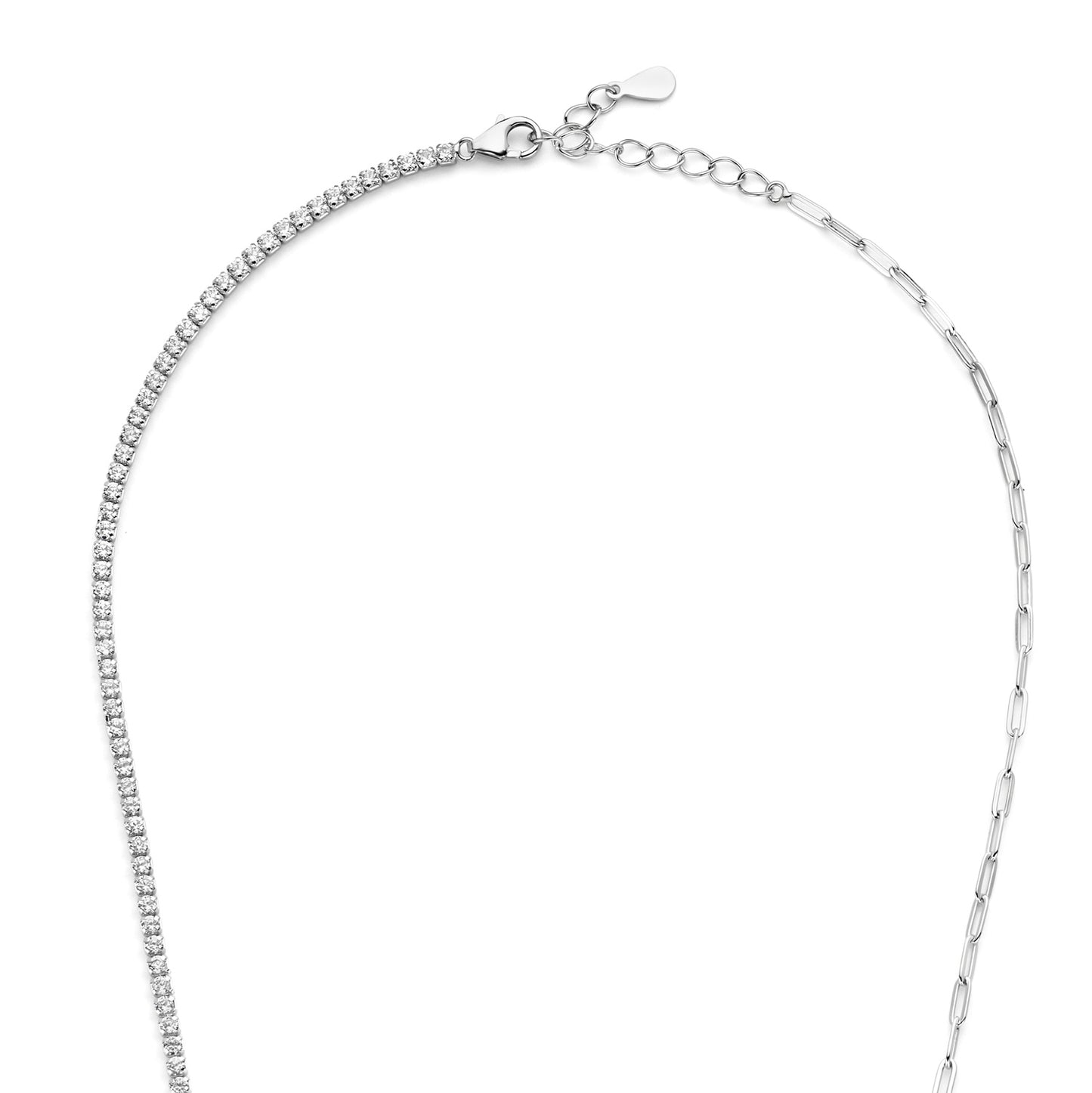 Chaîne de tennis/ancre avec zircone 1,75 mm en argent sterling 925/000