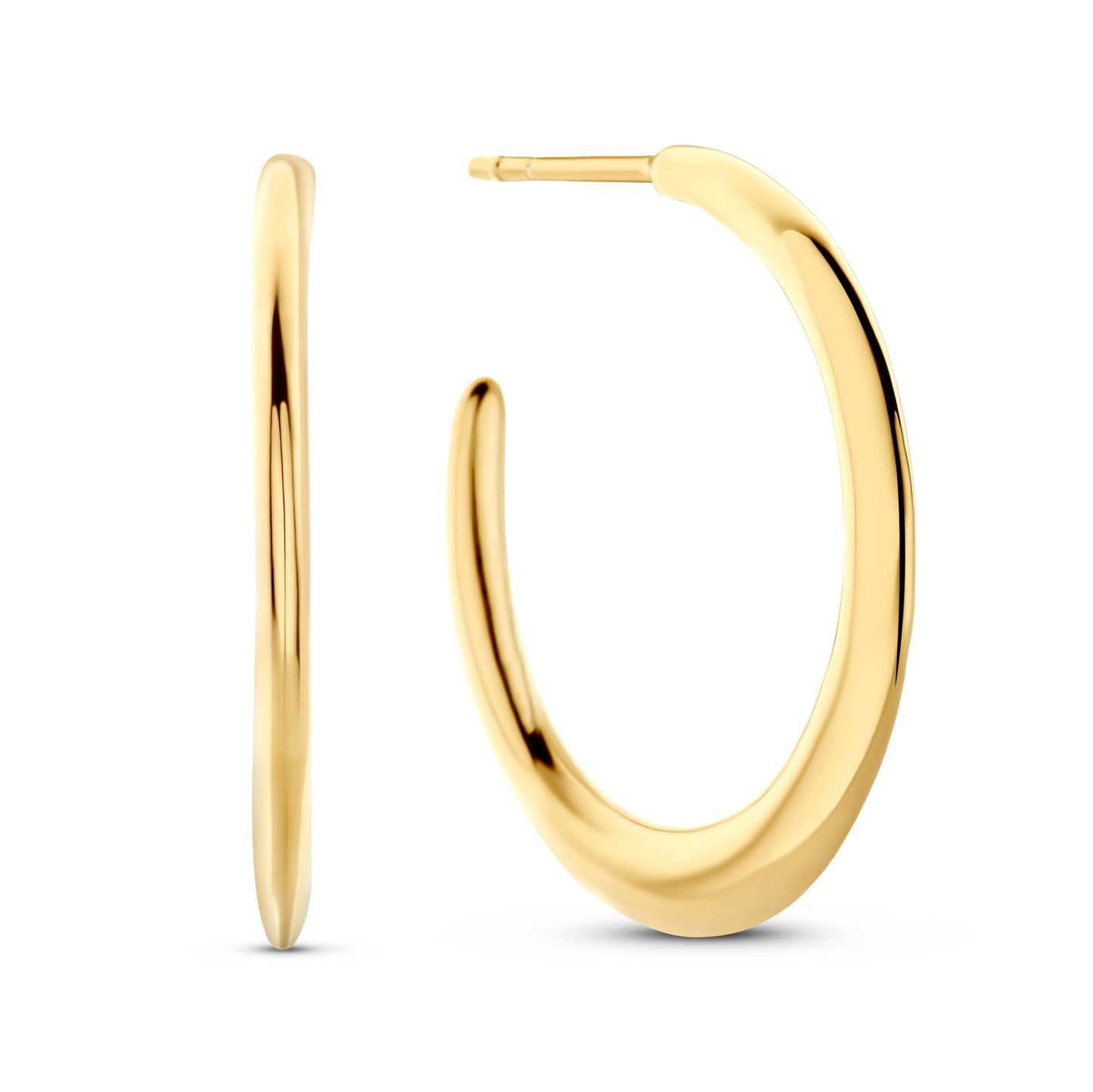 (51392) Creolen Ø 25 mm Sterling Zilver 925/000 goud verguld