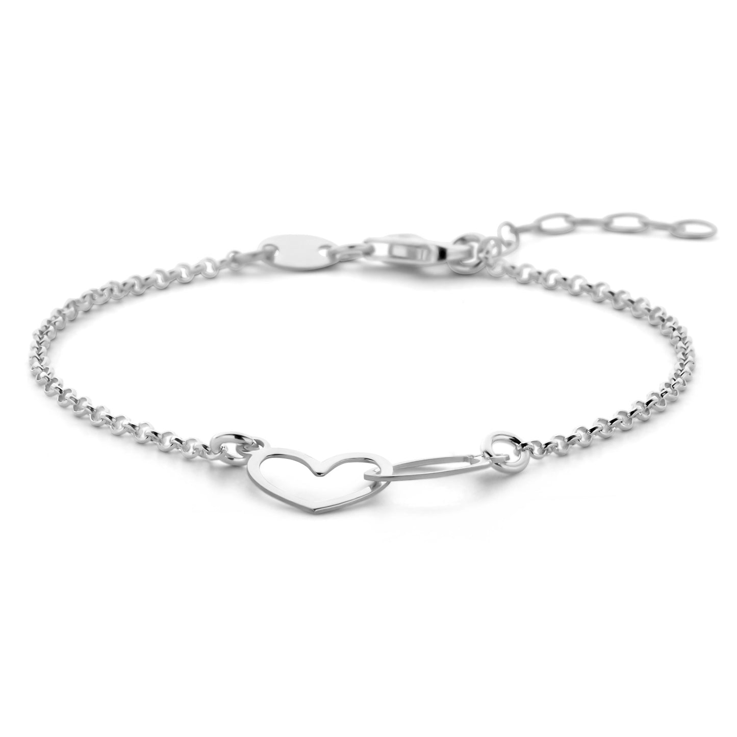 (51403) Bracelet cœur/cercle argent 925/000