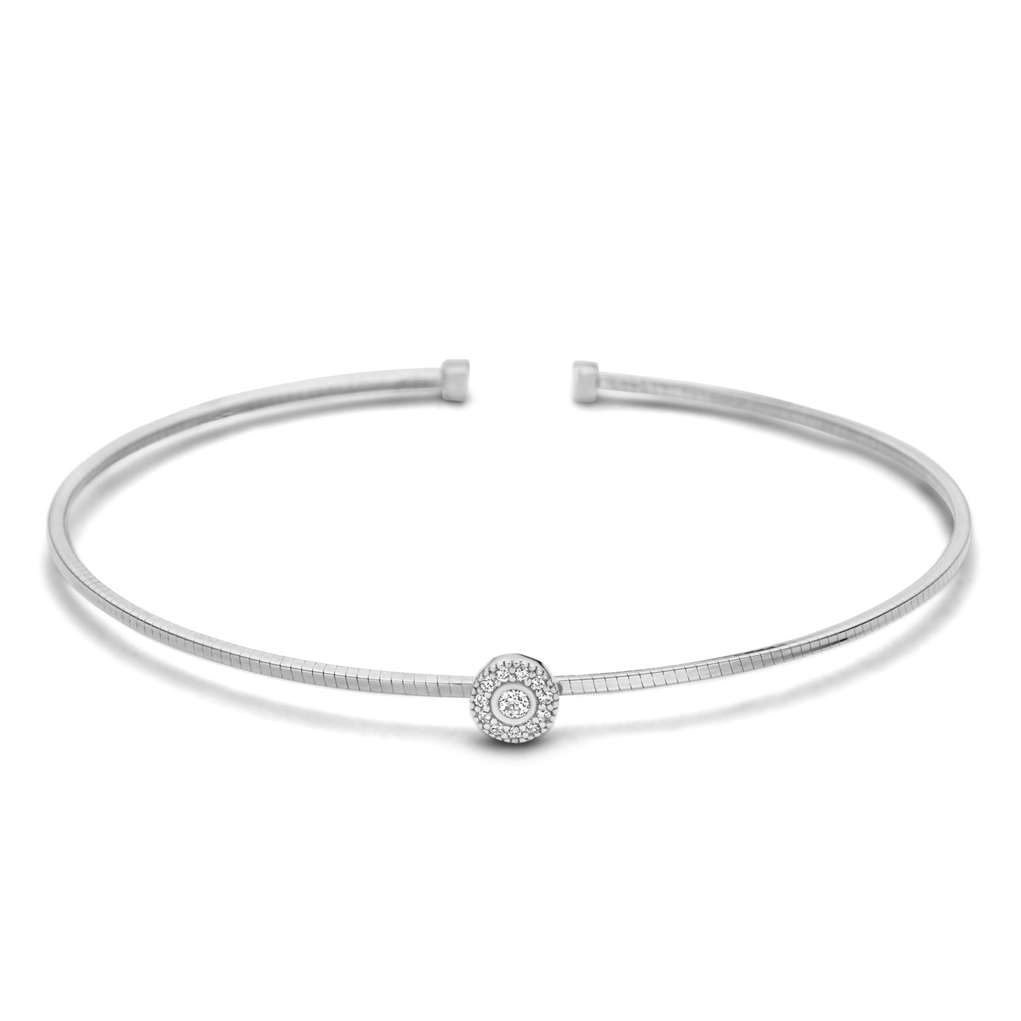 (51554) Bangle met 12 zirkonia zilver 925/000