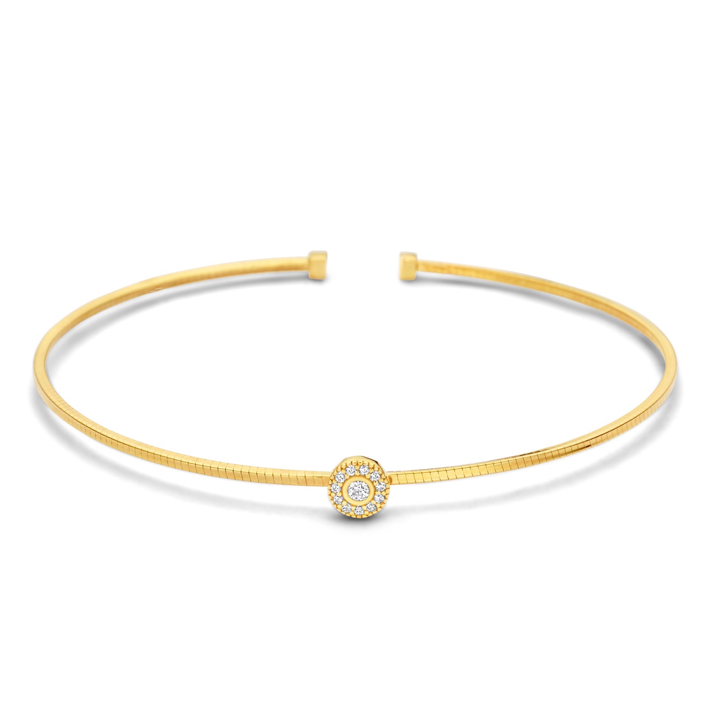 (51555) Bangle met 12 zirkonia zilver 925/000