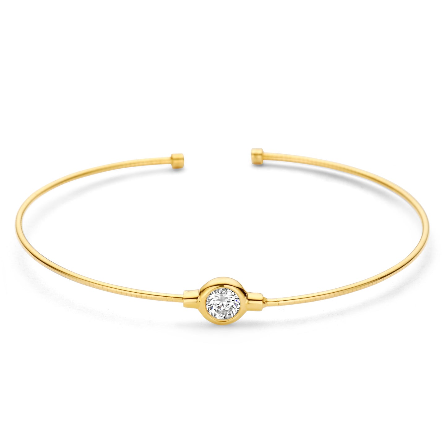 (51557) Bangle met zirkonia zilver 925/000