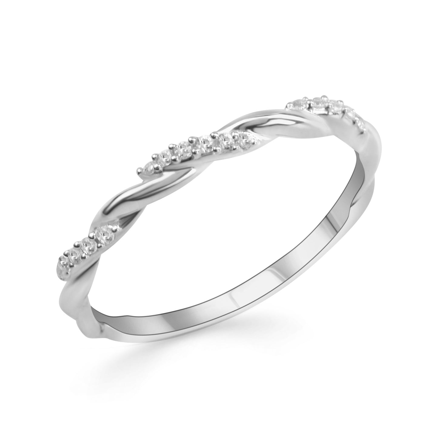Damesring met 18 Zirkonia Sterling Zilver 925/000