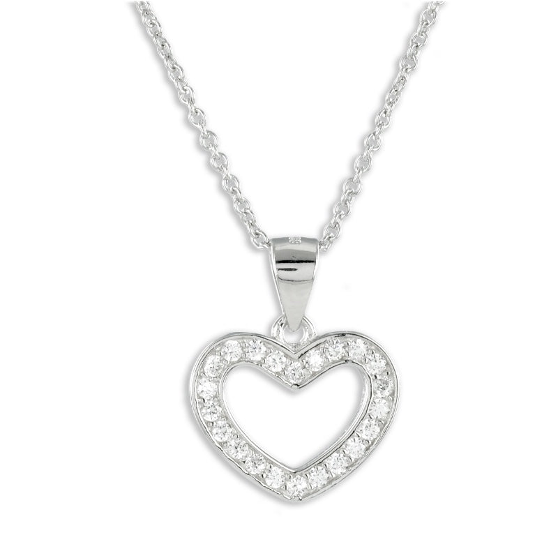 (55818) Hart met 20 Zirkonia sterling zilver 925/000