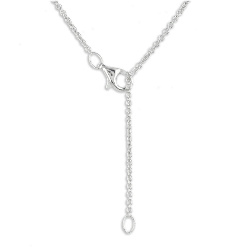 Collier Coeur avec 6 Zircones en Argent Sterling 925/000