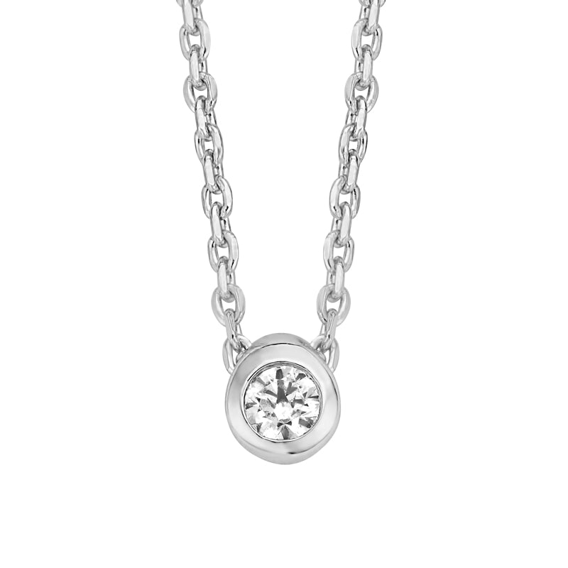 (56522)Halsketting met Zirkonia 3mm Sterling Zilver 925/000