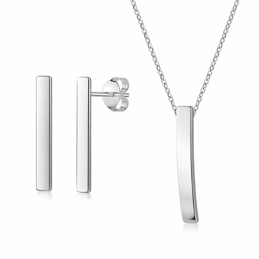 (4200) Oorknoppen Bar Sterling Zilver 925/000