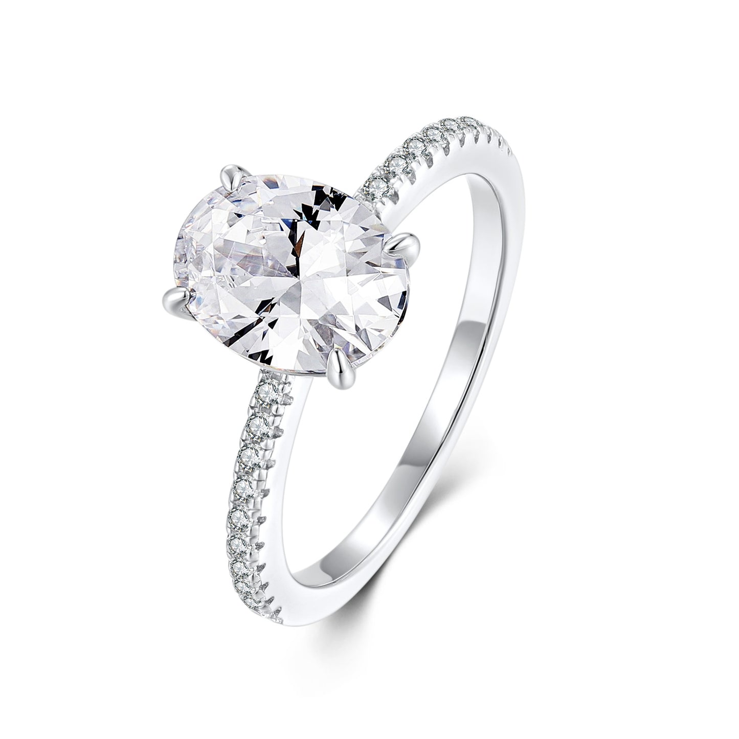 Bague pour femme avec 23 zircones en argent sterling 925/000