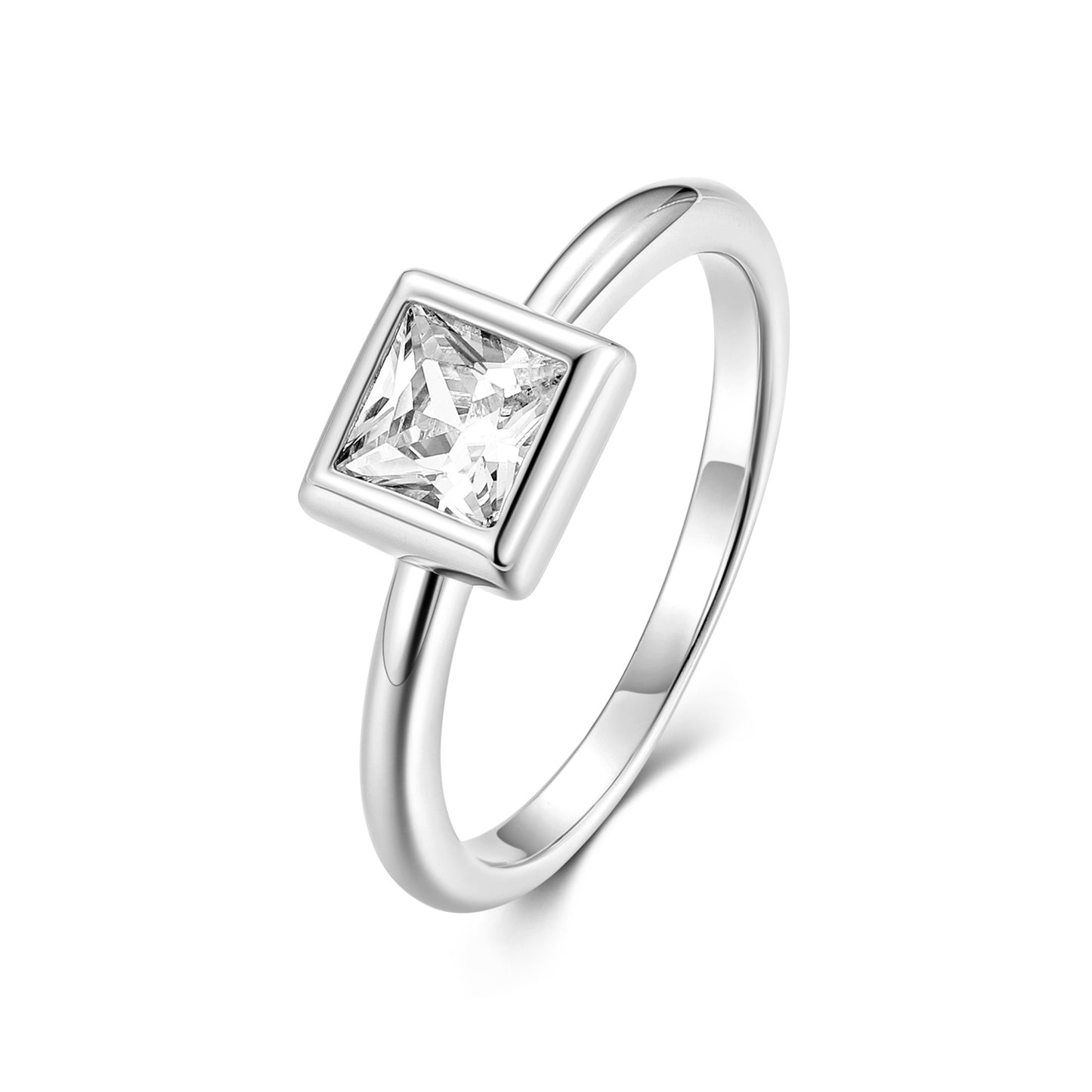 Bague pour femme avec zircone en argent sterling 925/000