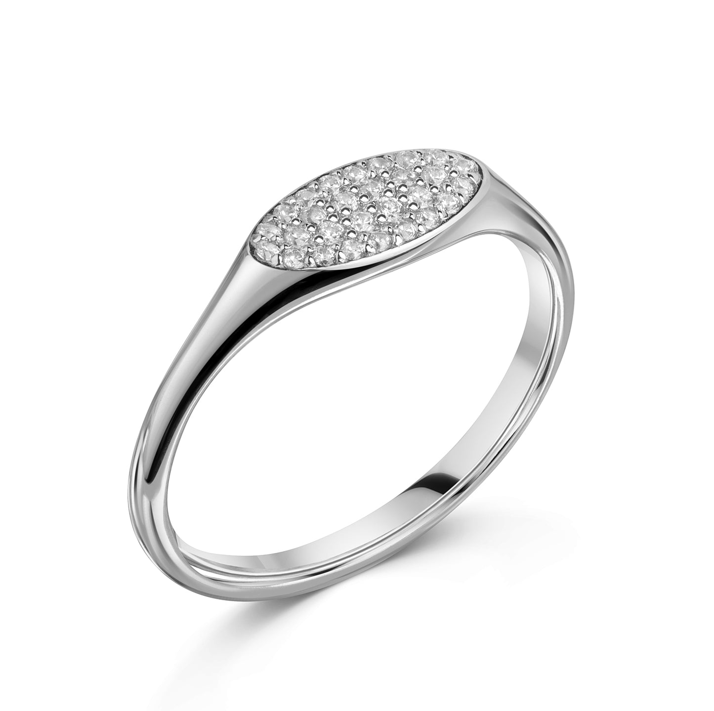 (7681) Bague pour femme en argent sterling 925/000 sertie de 28 zirconias