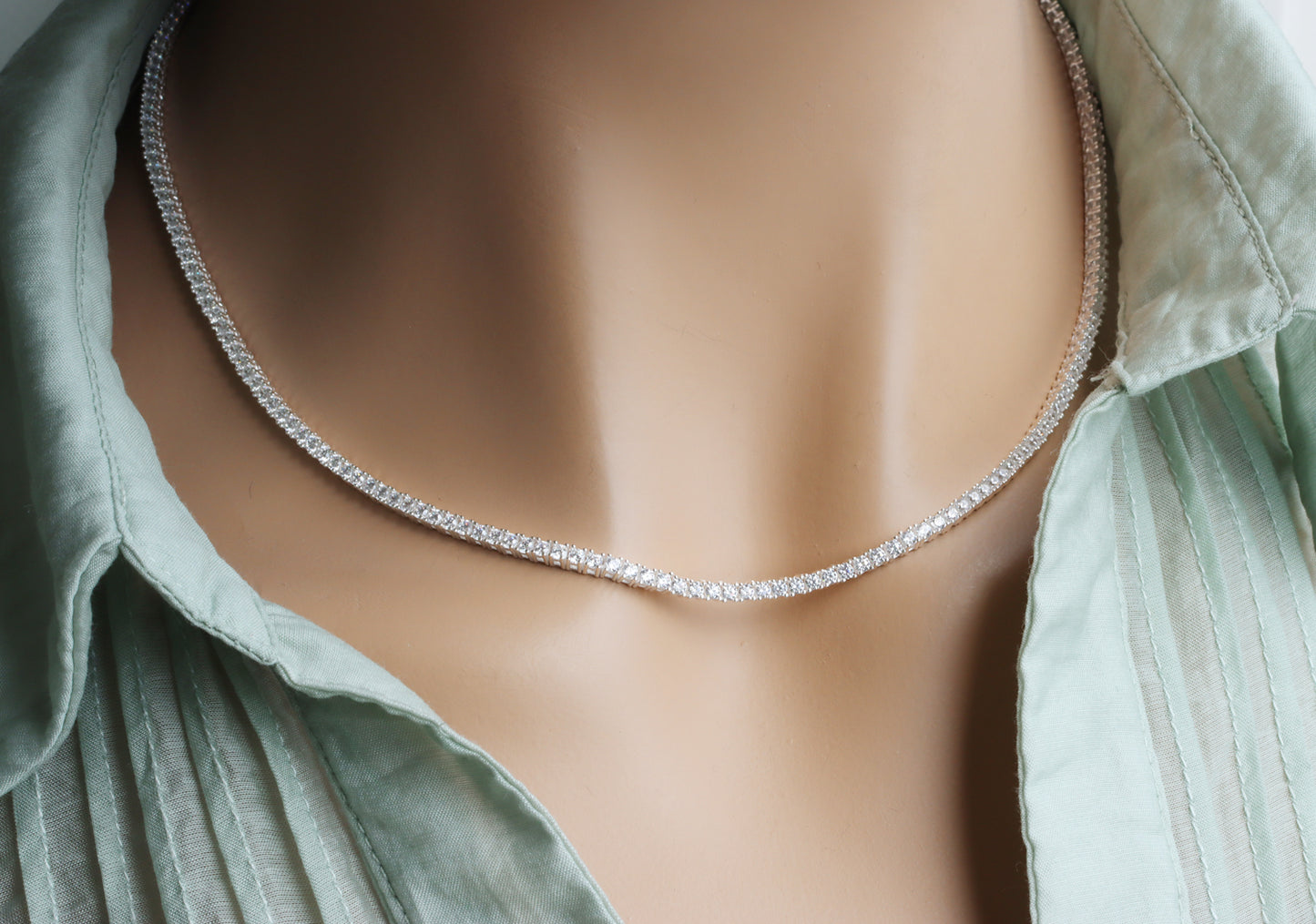 (8120) Tennisarmband met 180 Zirkonia Sterling Zilver 925/000