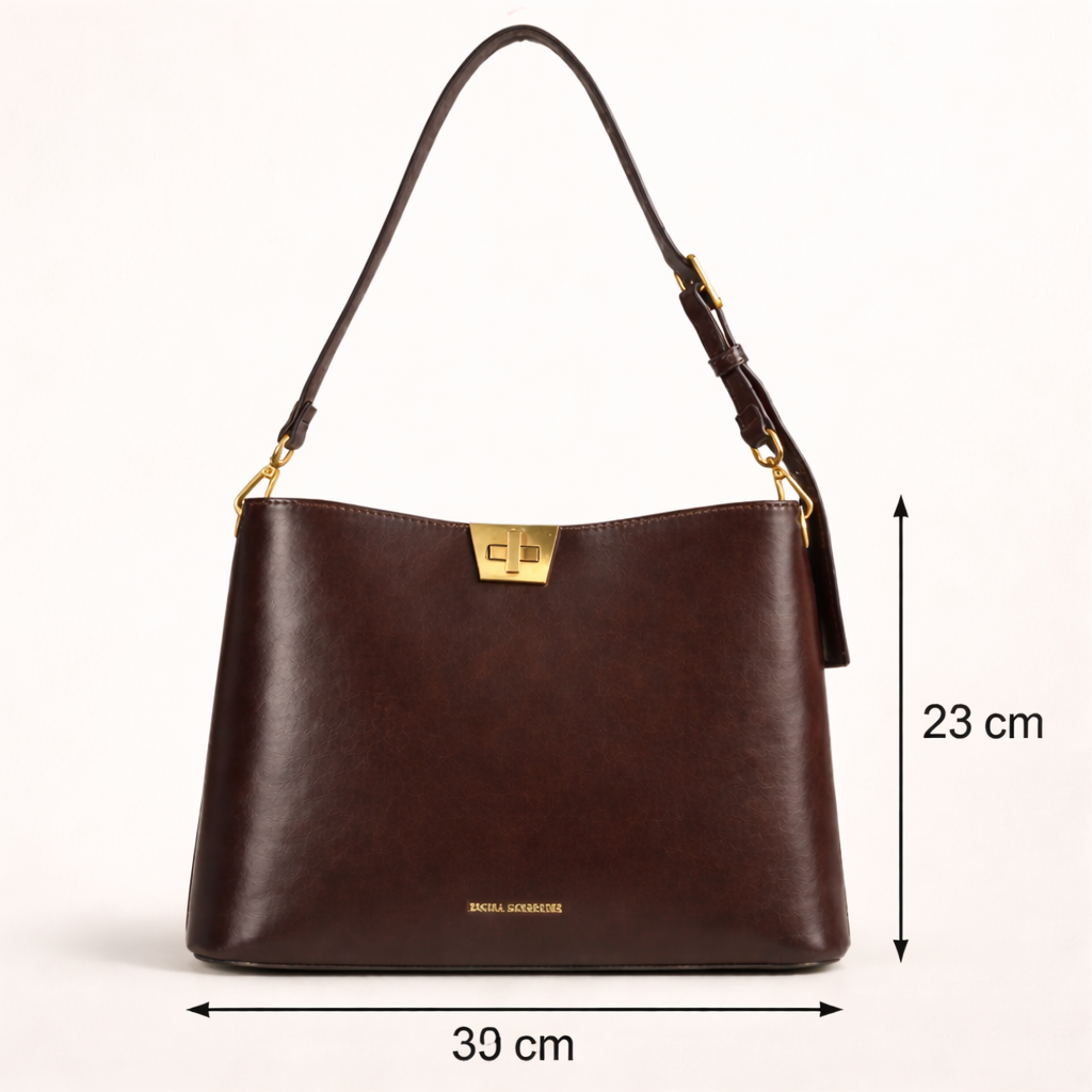 geschenk bruine handtas