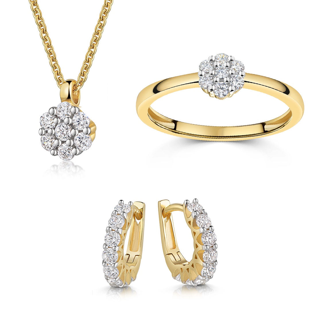 (54239) Halsketting met hanger 7 zirkonia