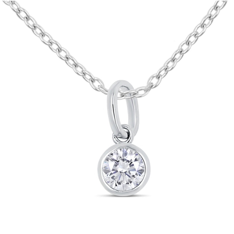Collier avec Zircone 101 Facettes 5 mm Argent Sterling 925/000