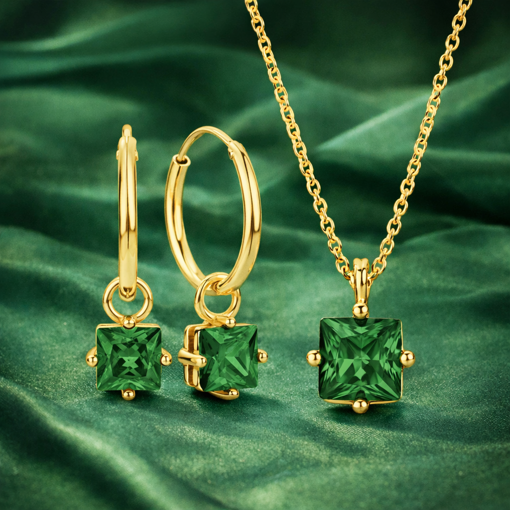 (51262/51270) Set Francine Sterling Zilver 925/000 goud verguld ok