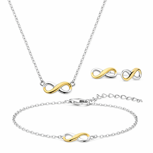 (51606/51608/51607) Set Giulia Sterling Zilver 925/000 goud verguld (bicolor)