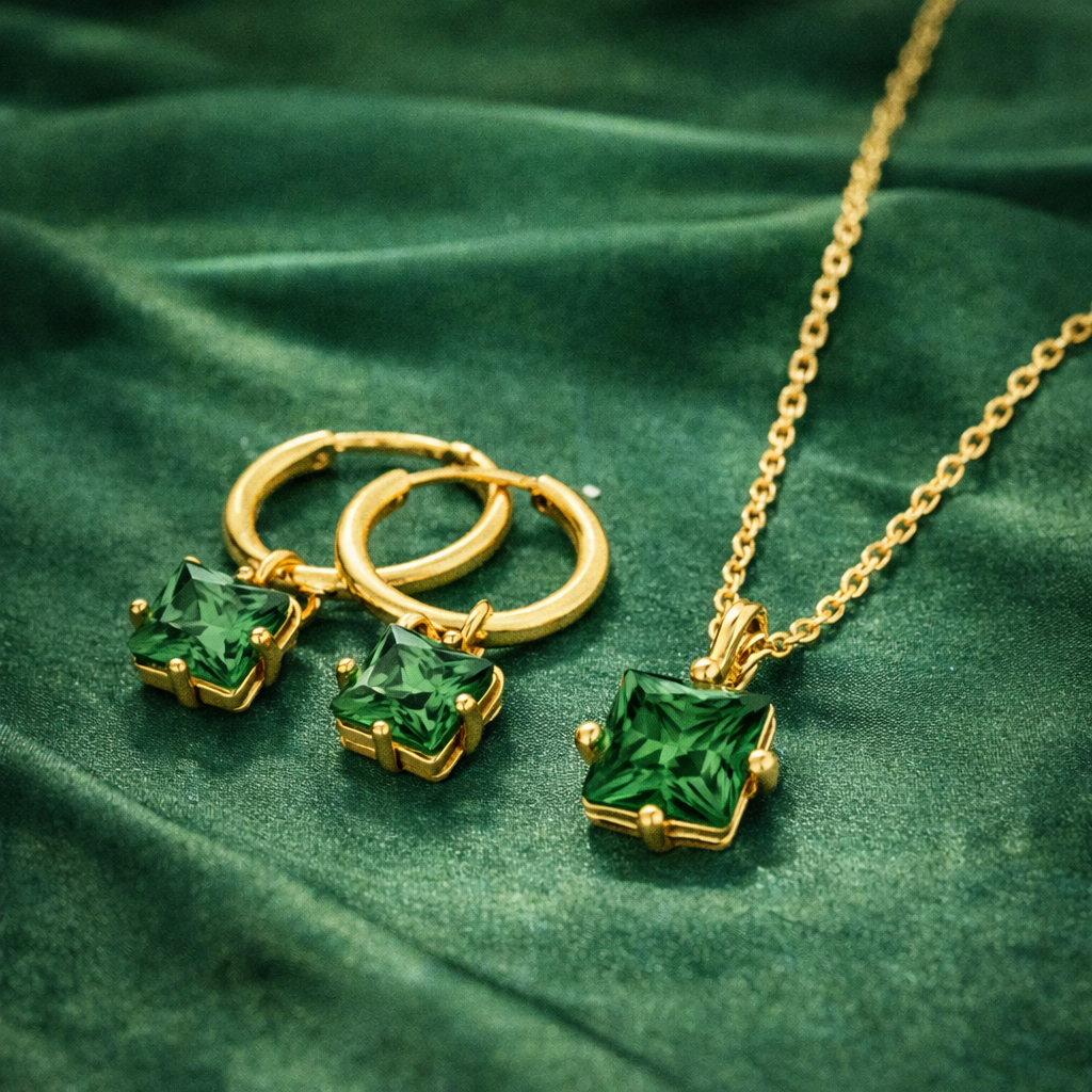 (51262/51270) Set Francine Sterling Zilver 925/000 goud verguld ok