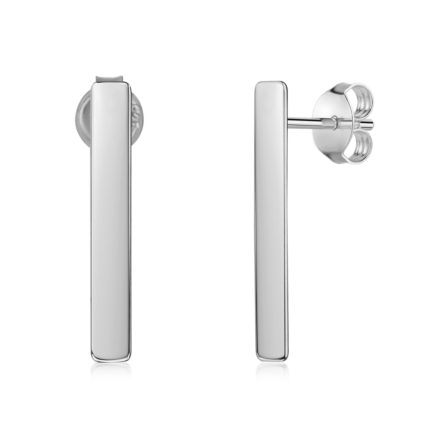 (4200) Oorknoppen Bar Sterling Zilver 925/000