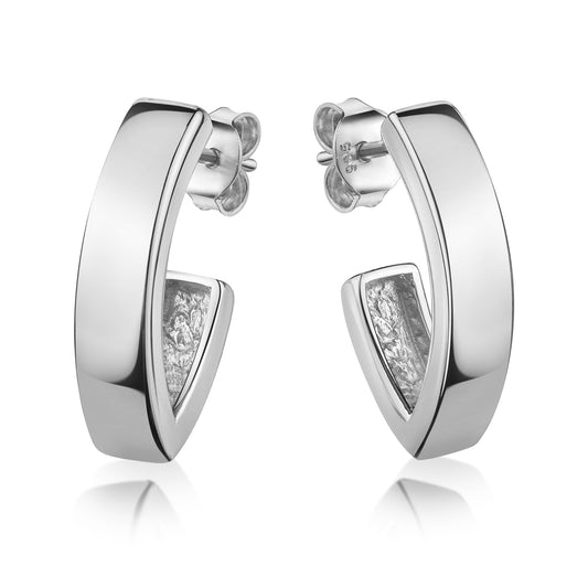 Boucles d'oreilles en forme de V en argent sterling 925/000