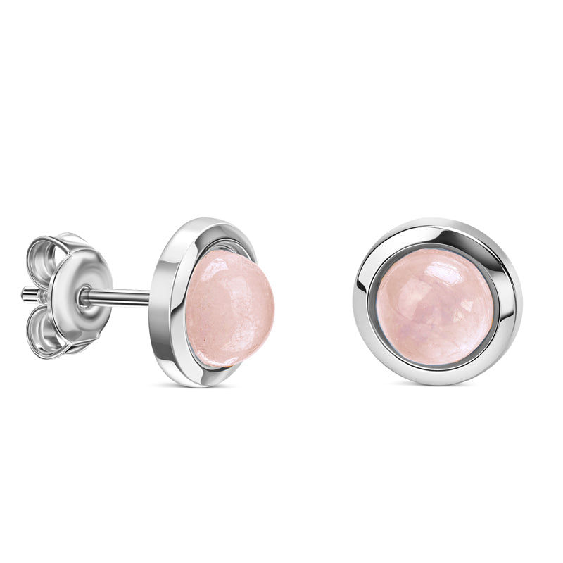 (4285) Oorbellen met Roze Chalcedoon Sterling Zilver 925/000