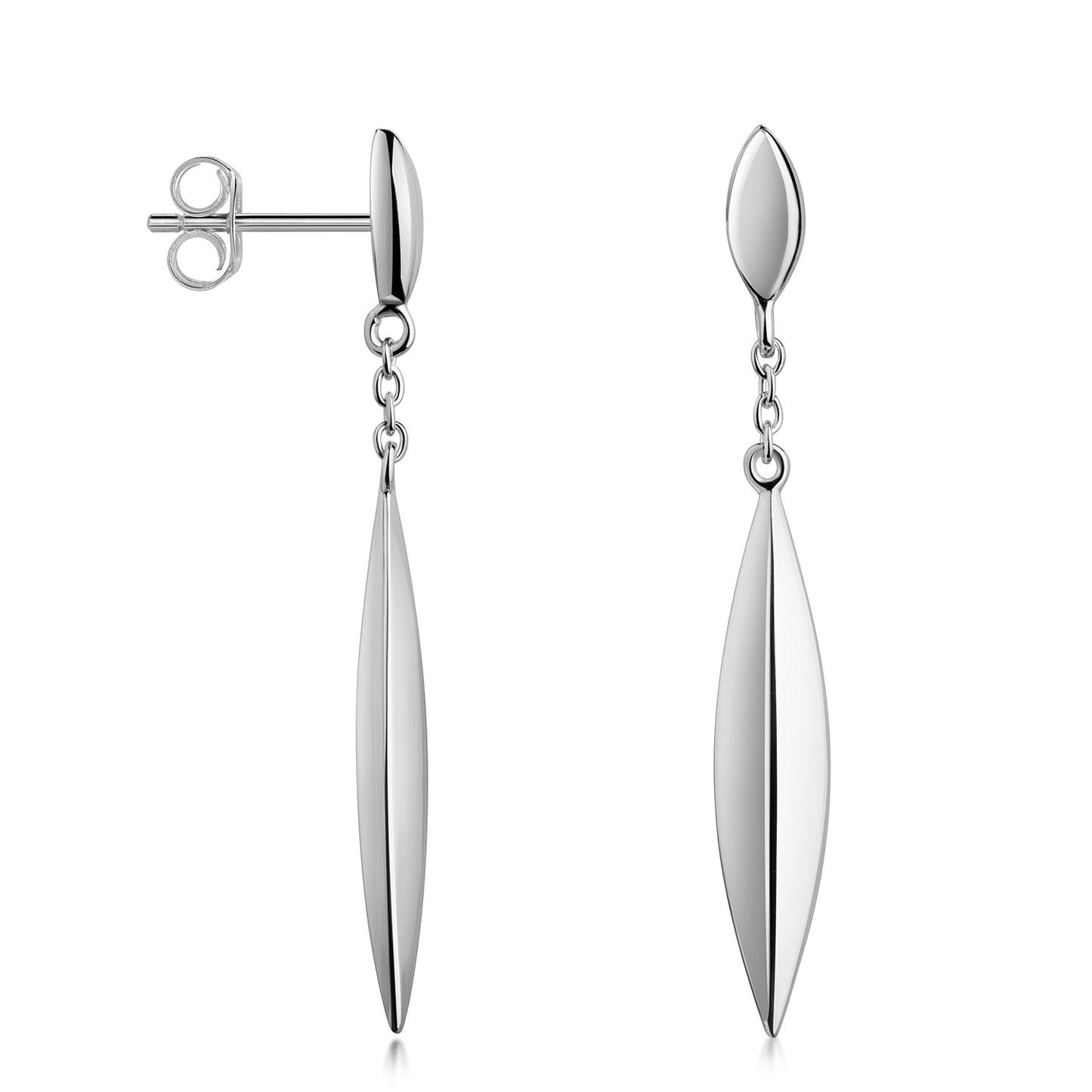 (4624) Boucles d'oreilles avec pendentif en argent sterling 925/000