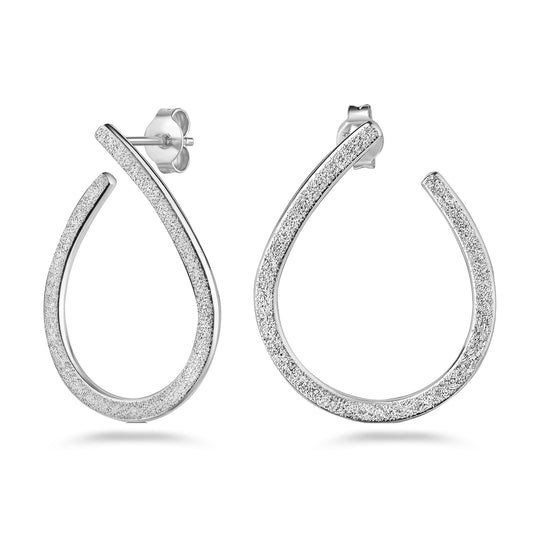 (4840) Boucles d'oreilles puces en argent 925/000 avec paillettes de diamant