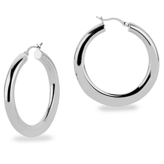 Creolen Bold (hoogglans gepolijst) Ø 40 mm Sterling Zilver 925/000