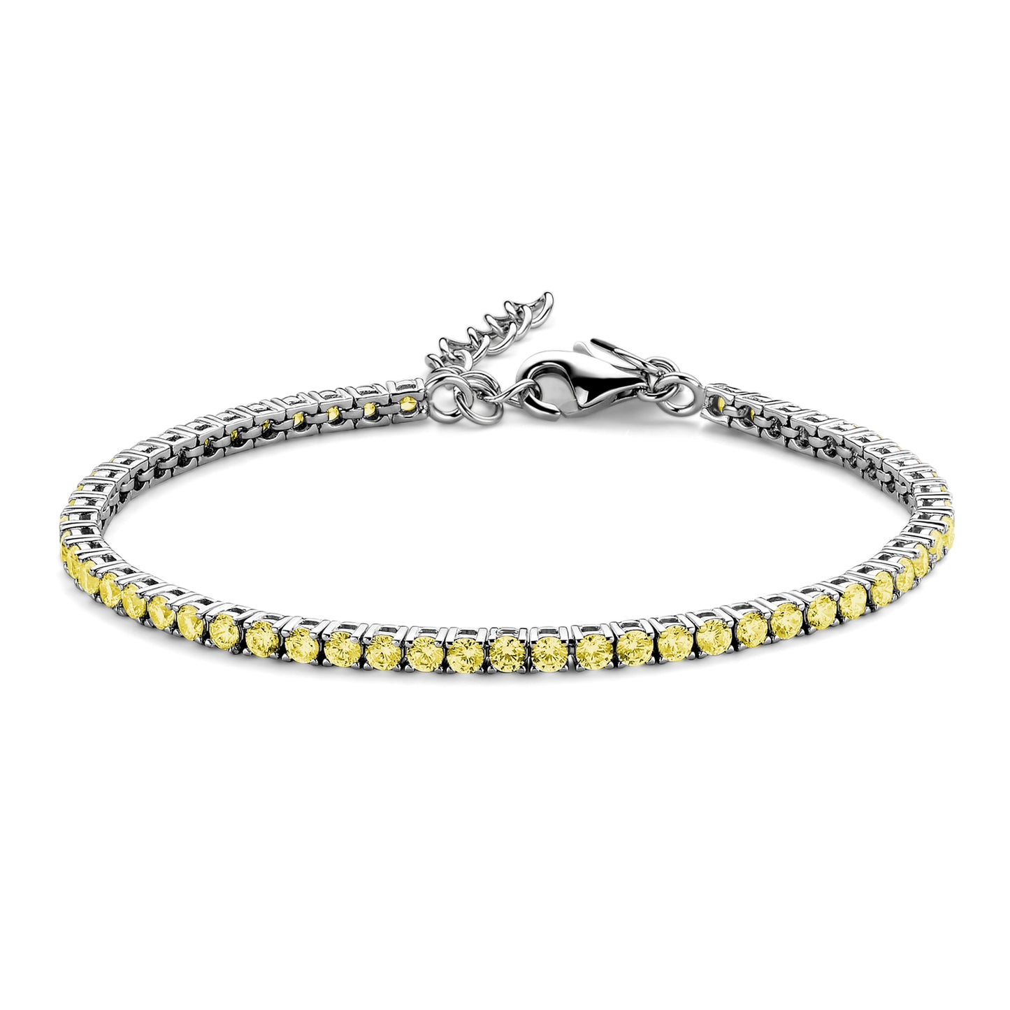 (51216) Bracelet de tennis avec zircon jaune