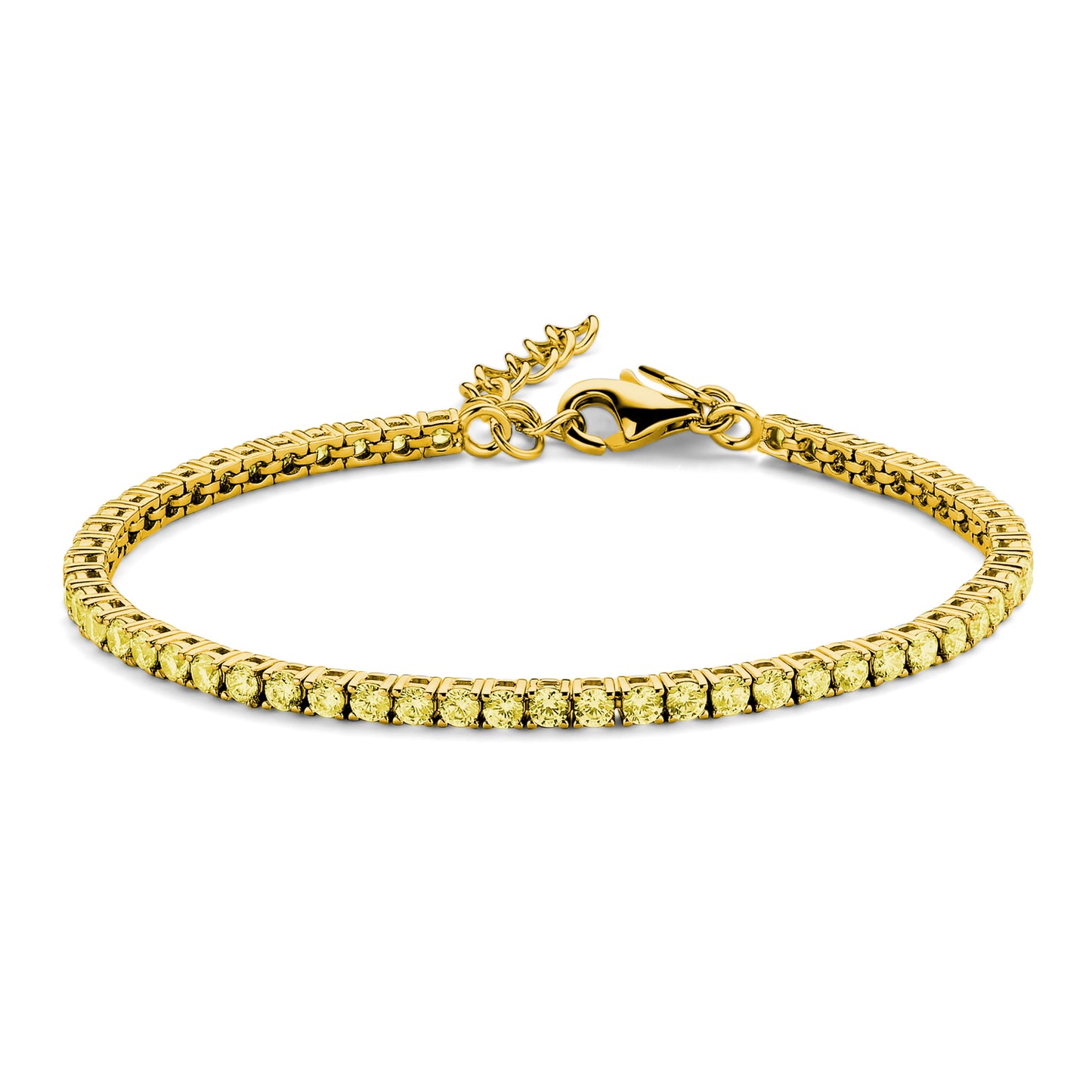 (51226) Bracelet de tennis avec zircon jaune