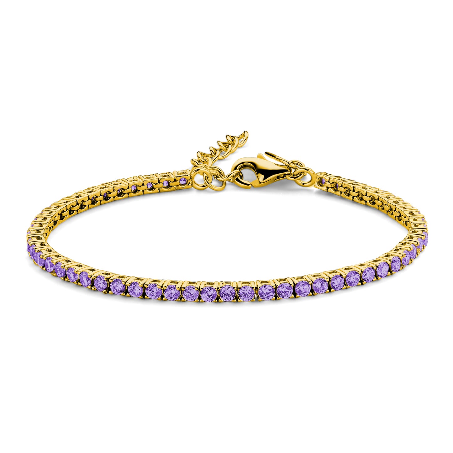(51230) Bracelet de tennis avec zircon violet