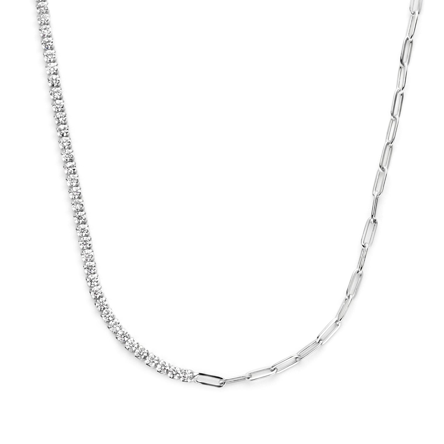 Chaîne de tennis/ancre avec zircone 1,75 mm en argent sterling 925/000