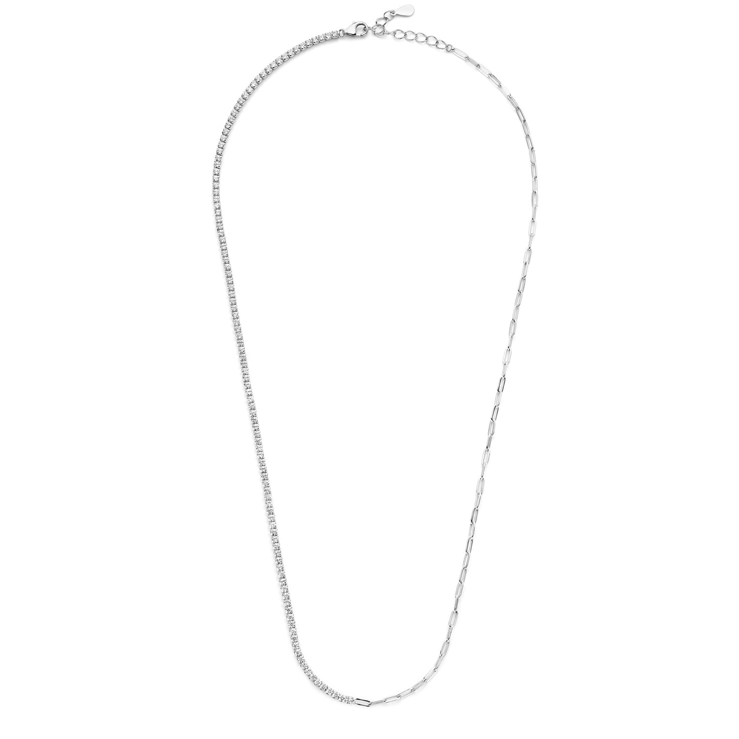 Chaîne de tennis/ancre avec zircone 1,75 mm en argent sterling 925/000