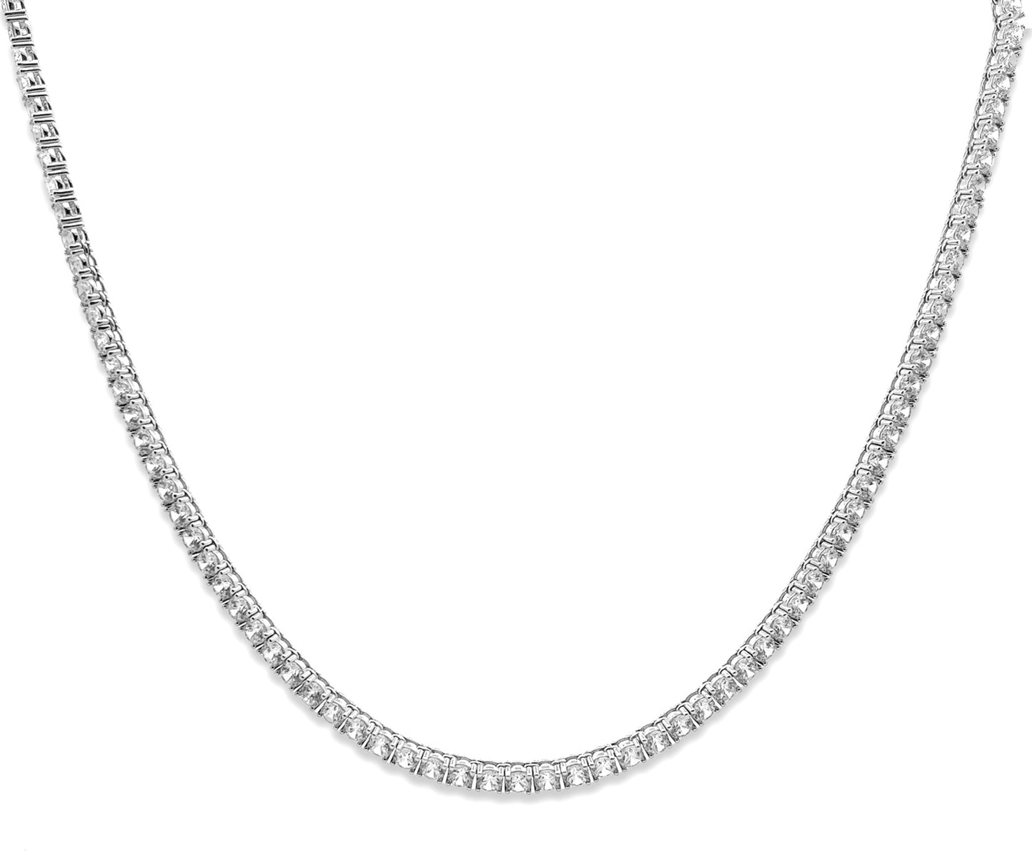 (51304) Chaîne tennis avec zircone 3,5 mm Argent sterling 925/000