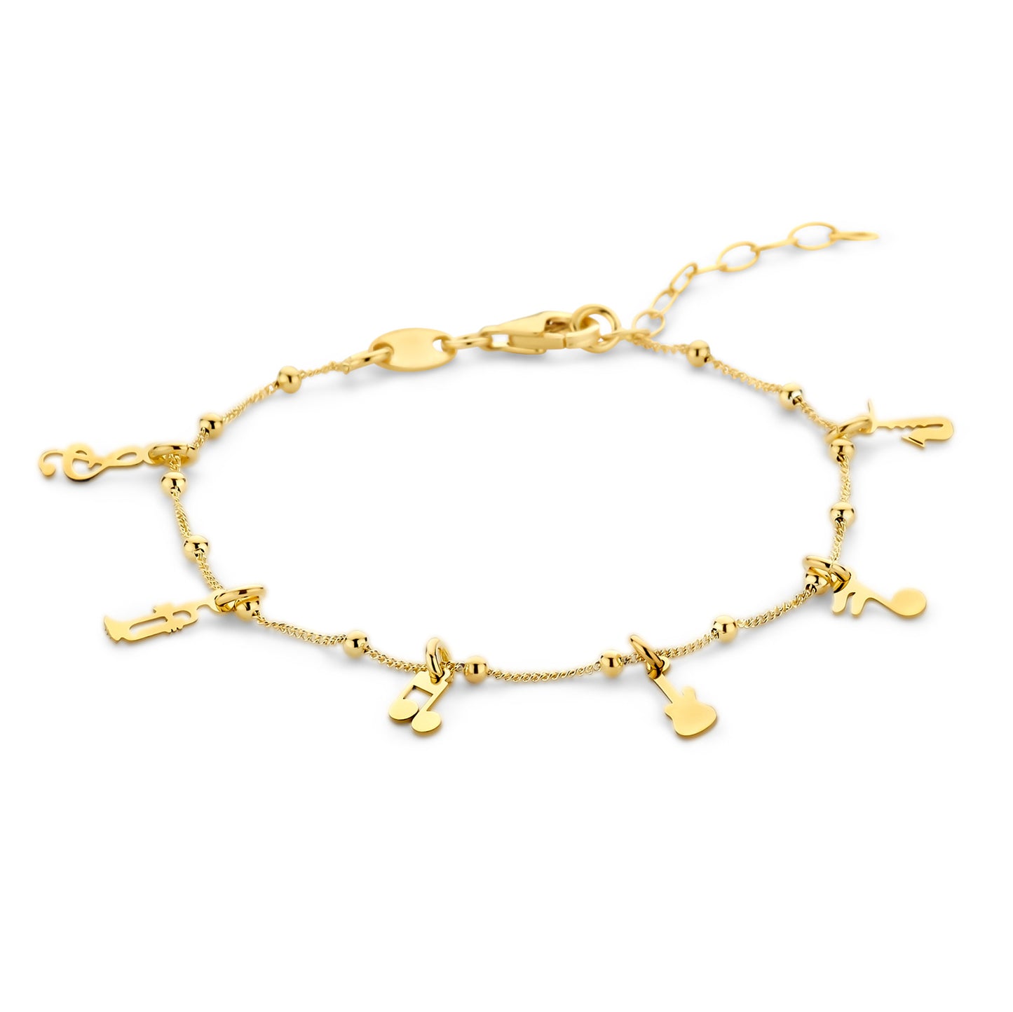 Armband met hangers Sterling Zilver 925/000 goud verguld