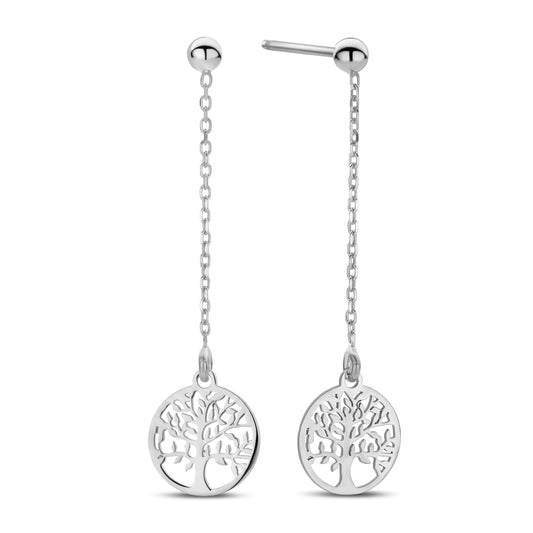 Boucles d'oreilles avec arbre de vie en argent sterling 925/000