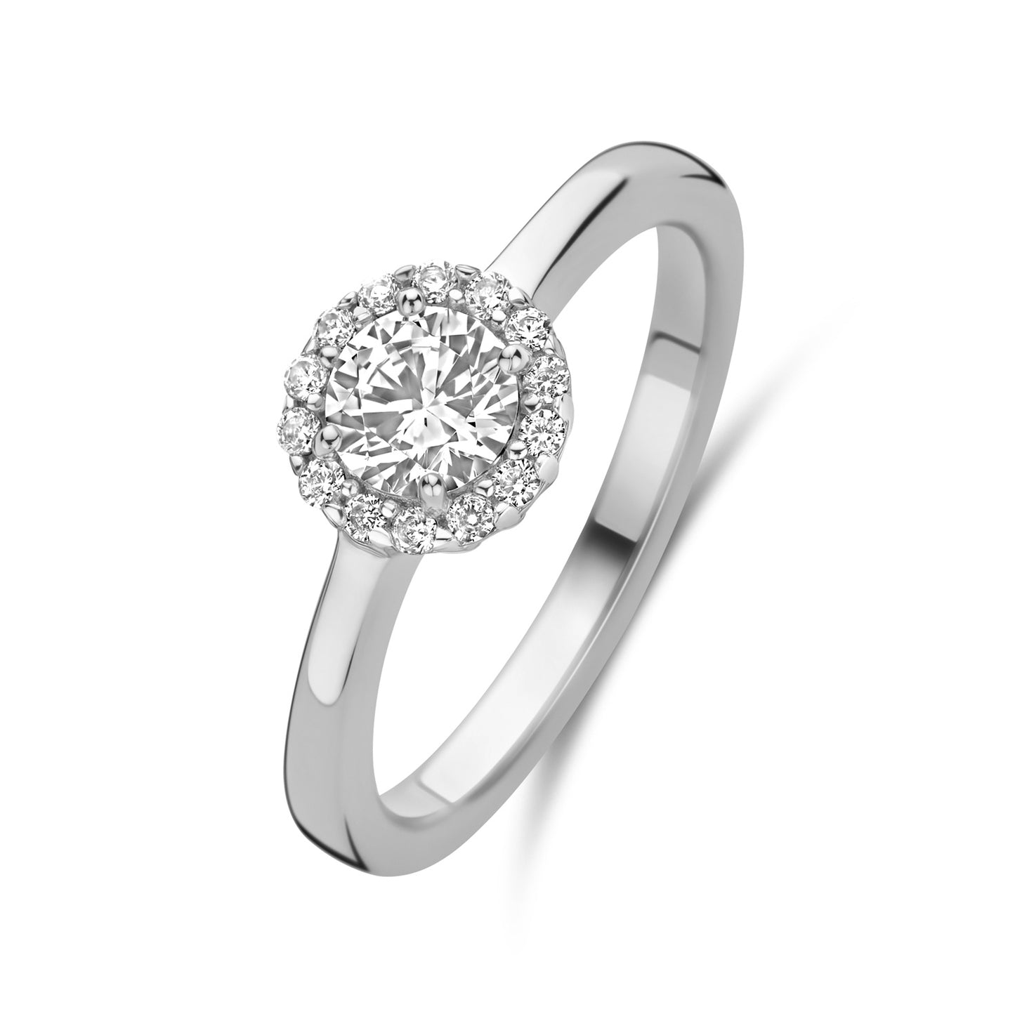 (51541) Bague pour femme en argent sterling 925/000 ornée de 15 zirconias