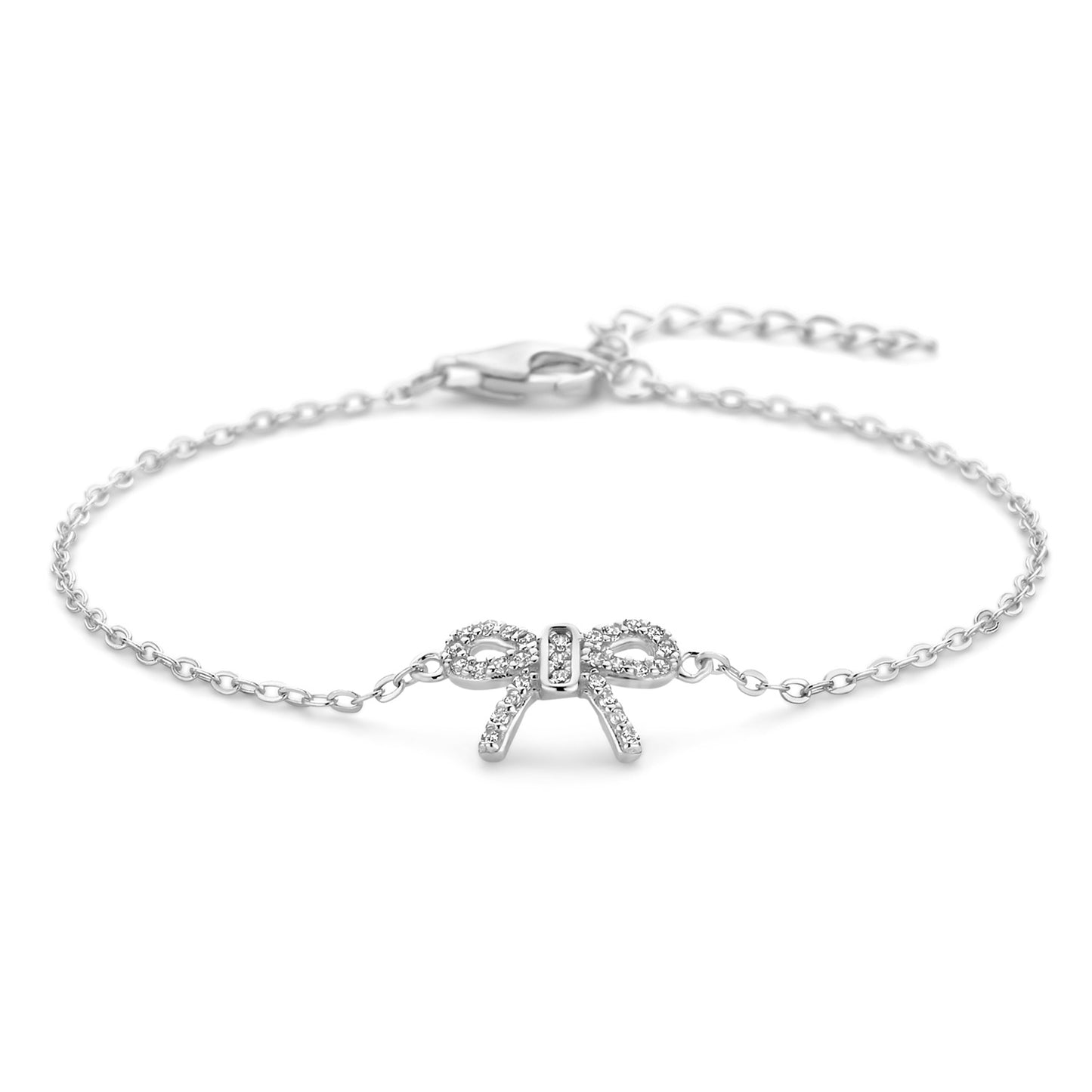 (51546) Armband strik met 29 Zirkonia Sterling Zilver 925/000