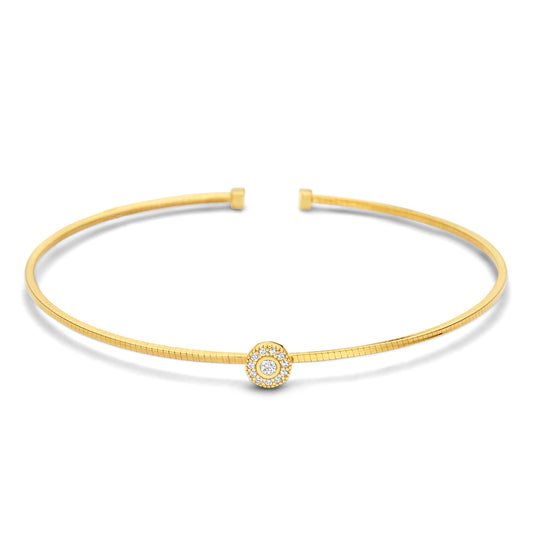 (51555) Bangle met 12 zirkonia zilver 925/000