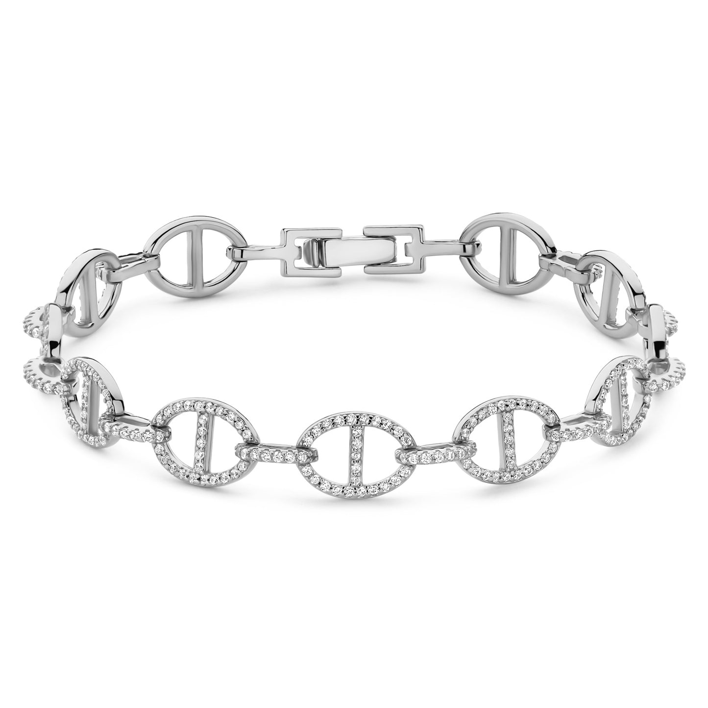 (51616) Armband met zirkonia, 925 sterling zilver