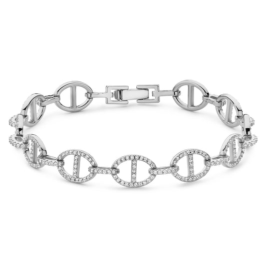 (51616) Armband met zirkonia, 925 sterling zilver