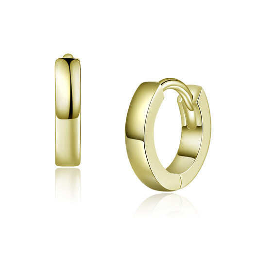 Oorbellen 11 mm op 2.2 mm Sterling Zilver 925/000 goud verguld