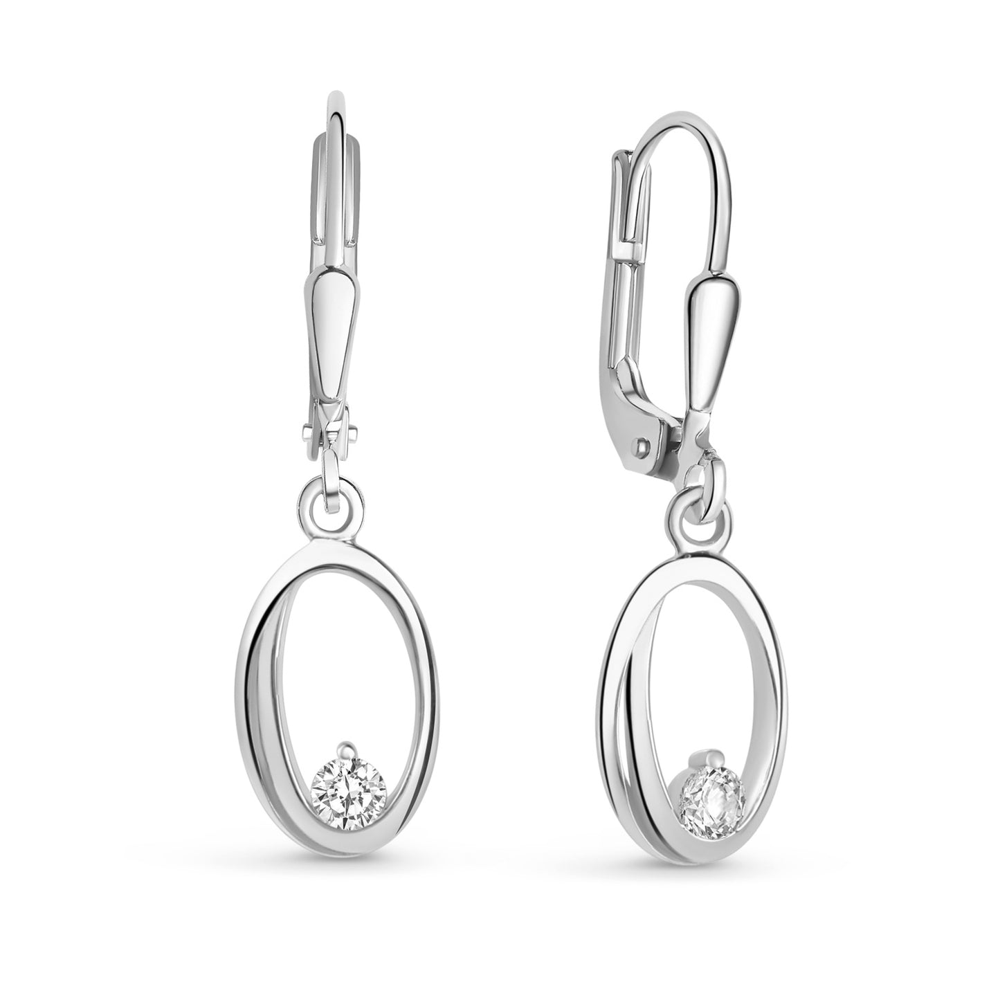 (54155) Oorbellen met Zirkoni Sterling Zilver 925/000