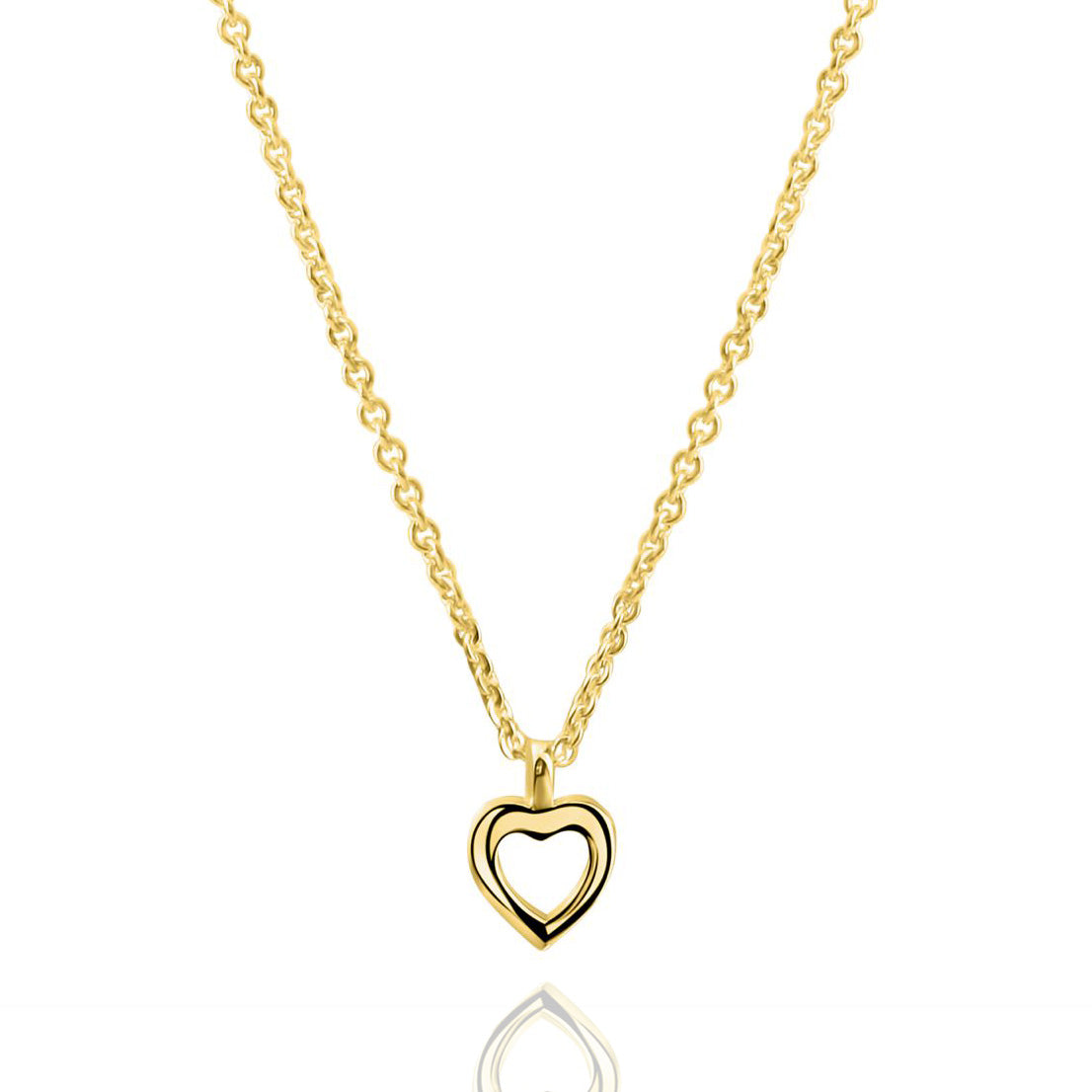 Collier avec pendentif Coeur en Argent Massif 925/000 plaqué or