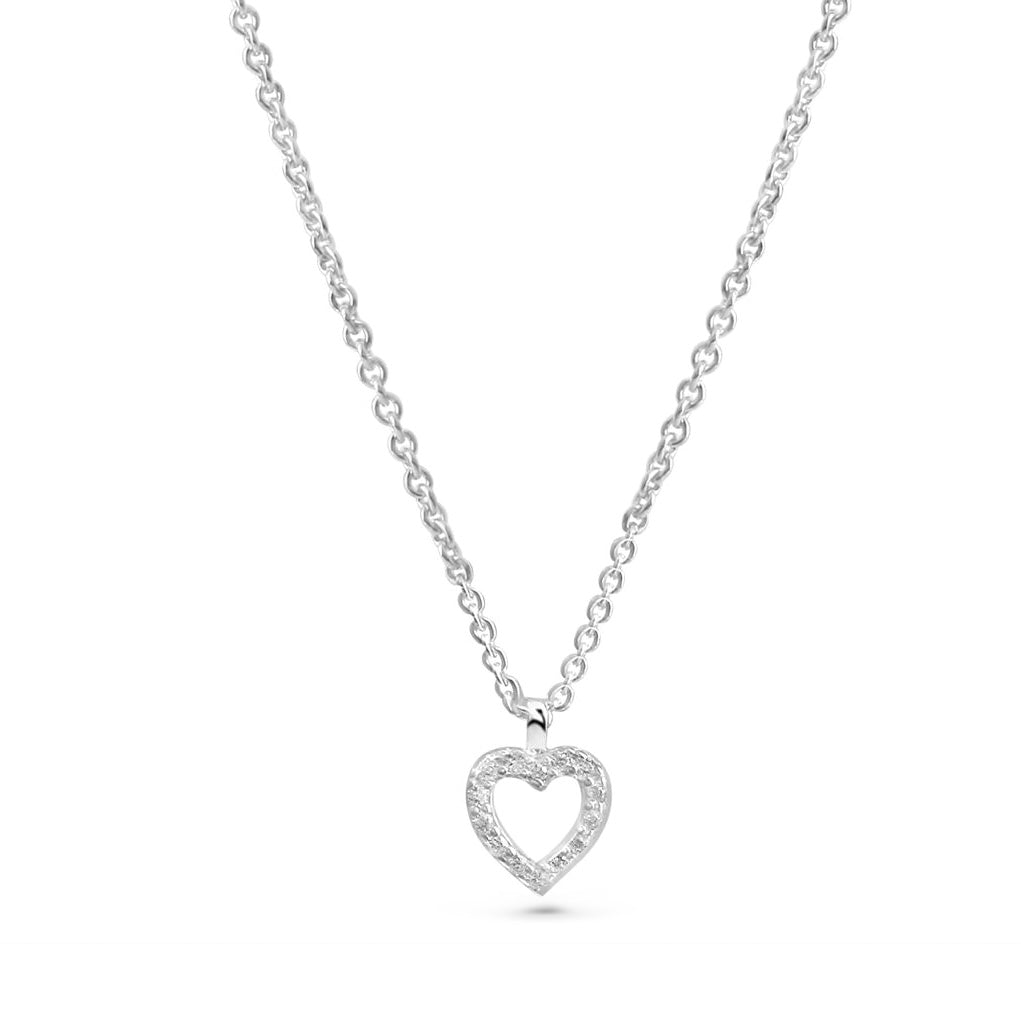 (54252) Halsketting met hanger Hart 14 zirkonia