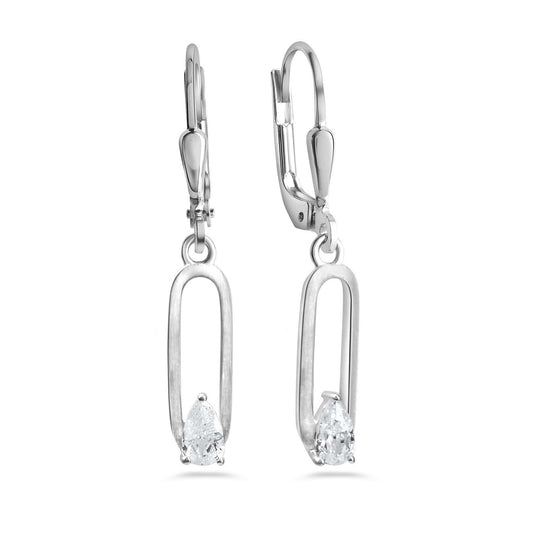 (54287) Boucles d'oreilles en argent 925/000 avec zirconiums