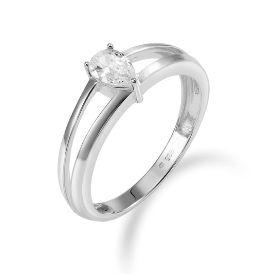 (54289) Bague pendante 1 zircone Argent 925/000