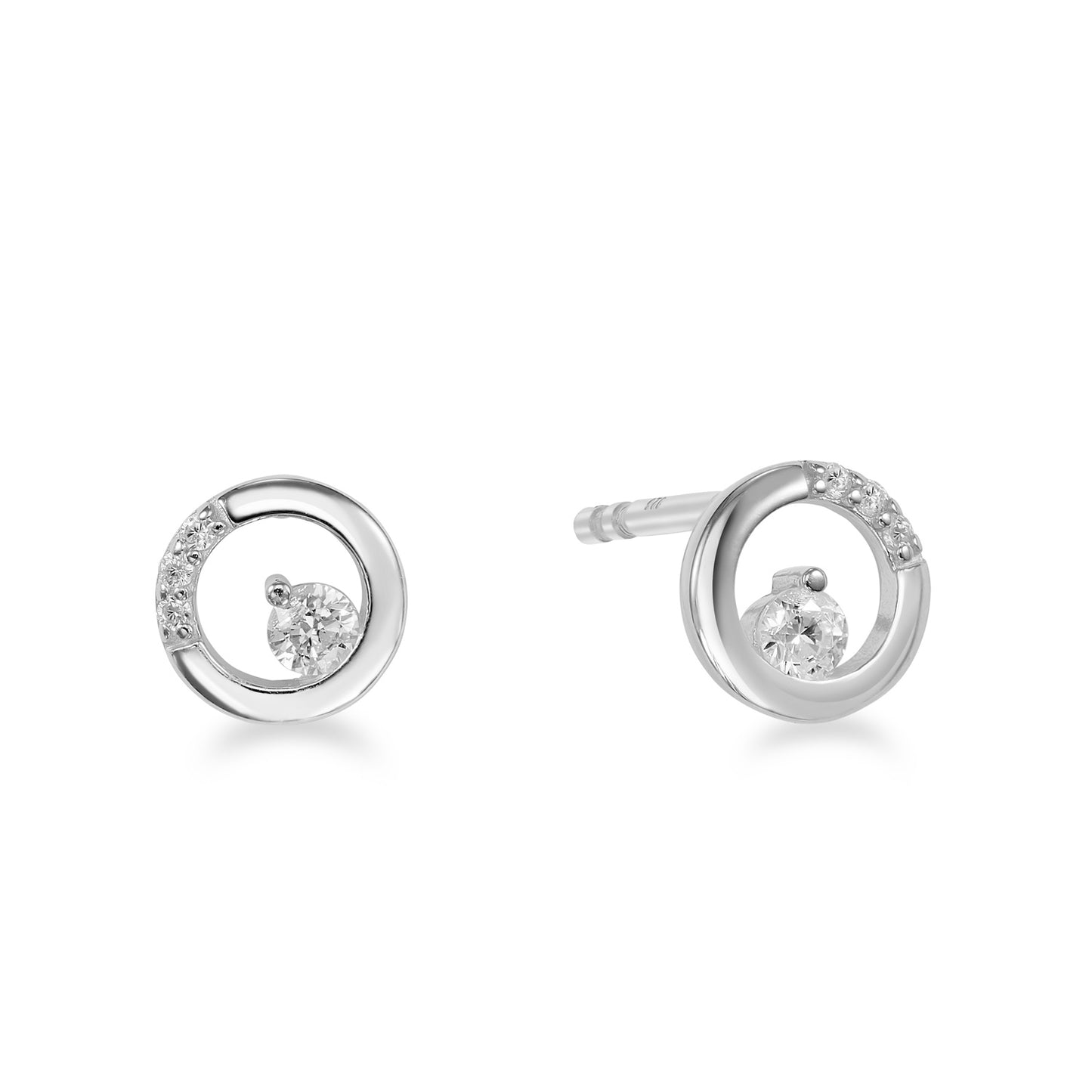 (54297) Oorstekers met 8 zirkonia zilver 925/000