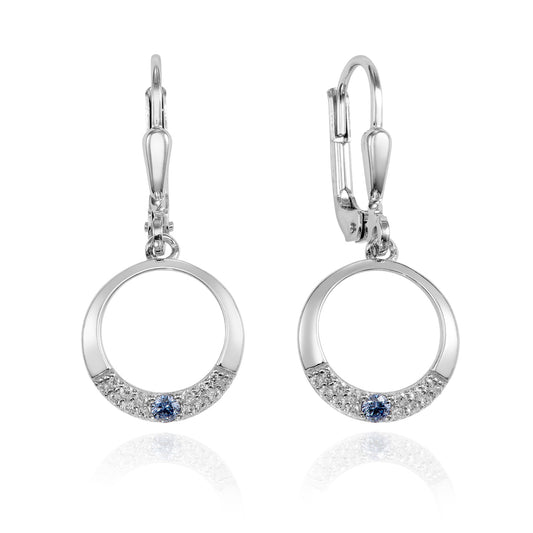 Oorbellen met 30 zirkonia zilver 925/000